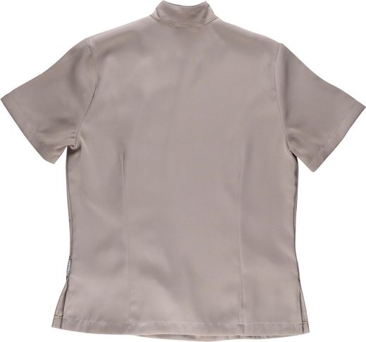 Veste slim fit, fermeture par fermoir, deux petits sacs en plaston beige