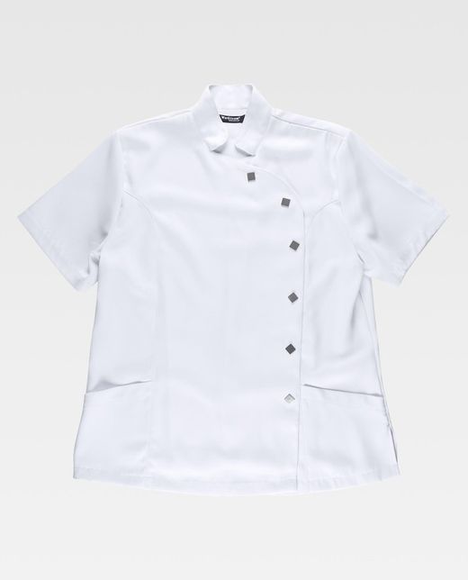 Slim-Fit-Jacke, Verschluss, zwei niedrige Plastonentaschen Weiß