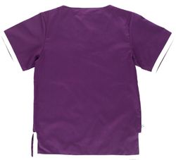 Kurzarmjacke mit Tasche und kontrastierenden Verzierungen Purple White