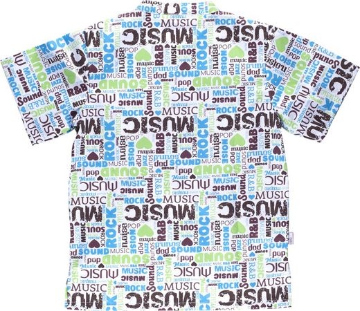 Jacke mit kurzen Ärmeln, einer Brusttasche und an den Seiten Unisex Music Print PRINTED