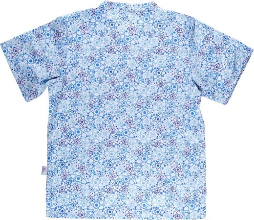Casaca manga corta con bolso de pecho Unisex Estampado atomos