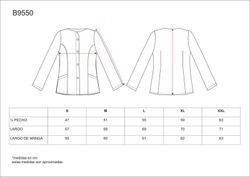 Langarmjacke, Zentralverschluss mit weißen Verschlüssen