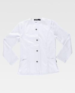 Langarmjacke, Zentralverschluss mit weißen Verschlüssen