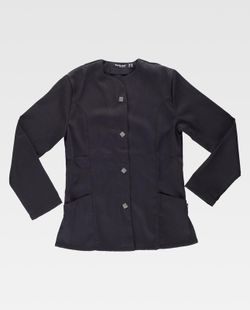 Langarmjacke, Zentralverschluss mit schwarzen Haken