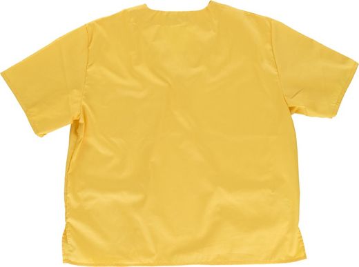 Kurzarm-Damenjacke mit V-Ausschnitt, eine Brusttasche, zwei niedrige Taschen Gelb