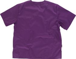 Kurzärmlige Sanitärjacke mit V-Ausschnitt, eine Brusttasche, zwei niedrige Taschen Lila
