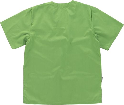 Kurzarm-Damenjacke mit V-Ausschnitt, eine Brusttasche, zwei niedrige Taschen Pistaziengrün