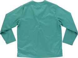 Langarm-Damenjacke mit V-Ausschnitt, eine Brusttasche, zwei niedrige Taschen Grün