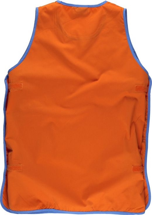 Zweifarbige Kasel mit Klettverschluss Orange