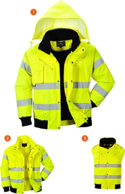 3-in-1 Warnschutz-Pilotjacke