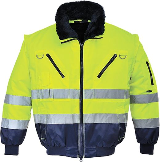Hi-Vis Warnschutz 3-in-1 Pilotjacke
