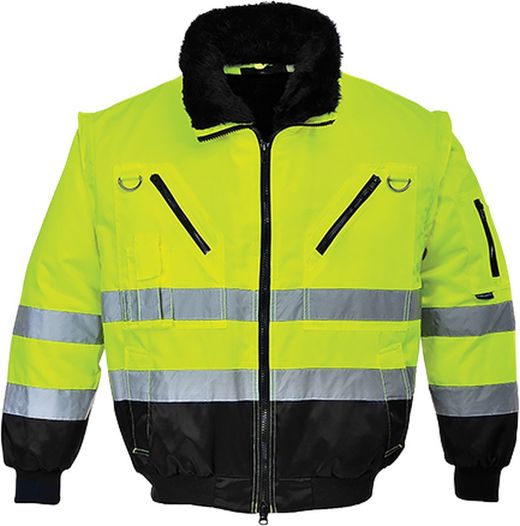 Hi-Vis Warnschutz 3-in-1 Pilotjacke