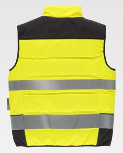 Cazadora acolchada combinada reflectantes  Amarillo / Negro