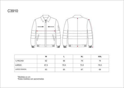 Warnschutzjacke mit reflektierenden Bändern EN471 Reißverschluss, 2 Brusttaschen Gelb AV