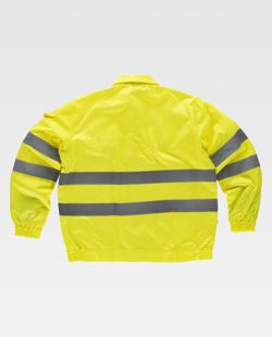 Warnschutzjacke mit reflektierenden Bändern EN471 Reißverschluss, 2 Brusttaschen Gelb AV