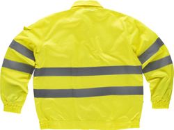 Warnschutzjacke mit reflektierenden Bändern EN471 Reißverschluss, 2 Brusttaschen Gelb AV