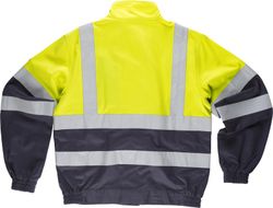 Feuerfeste AV-Jacke, Modacryl, Baumwolle und antistatisches Gewebe EN11611, EN11612, EN1149, EN61482 Navy Yellow AV