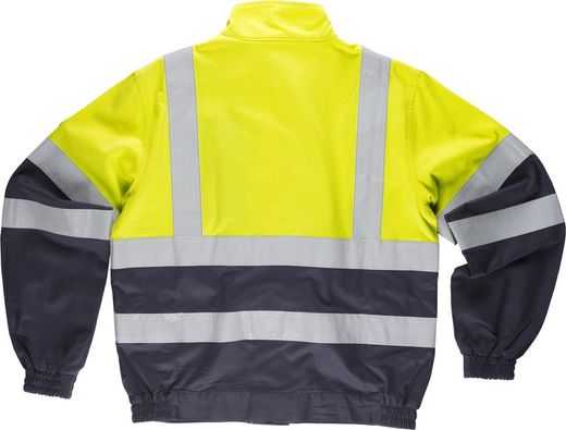 Feuerfeste AV-Jacke, Modacryl, Baumwolle und antistatisches Gewebe EN11611, EN11612, EN1149, EN61482 Navy Yellow AV