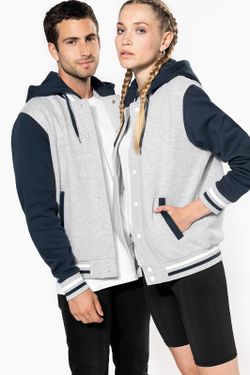 Unisex Hooded Baseball Jacke