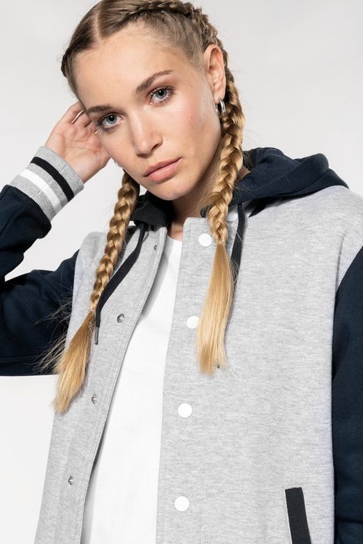 Unisex Hooded Baseball Jacke