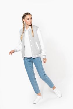 Unisex Plüsch Baseballjacke