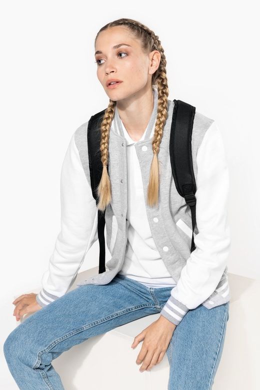 Unisex Plüsch Baseballjacke