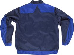 Zweifarbige Jacke mit Reißverschluss, Streifenkragen, 2 Brusttaschen und 2 Saum Navy Blue