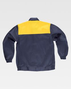 Kombinierte Jochjacke, Nylonreißverschlüsse und zwei Brusttaschen in Marinegelb