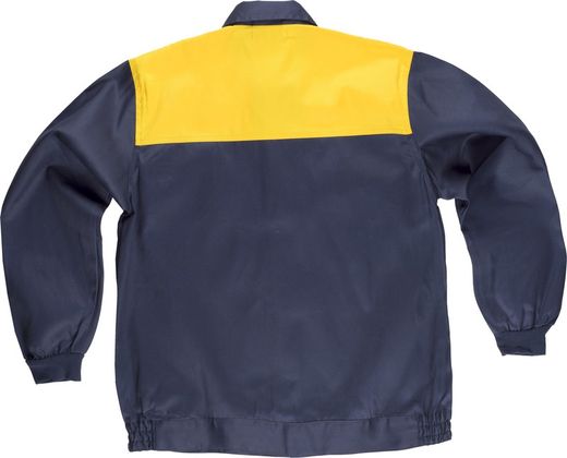 Kombinierte Jochjacke, Nylonreißverschlüsse und zwei Brusttaschen in Marinegelb