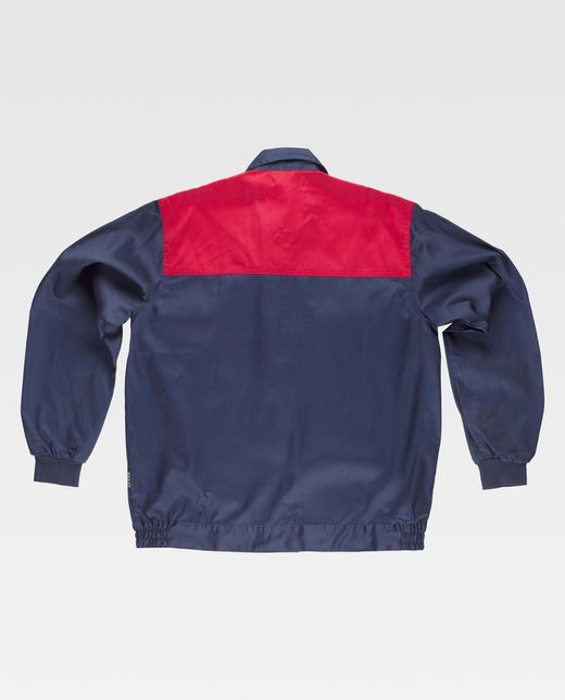 Kombinierte Jochjacke, Nylonreißverschlüsse und zwei Brusttaschen in Navy Red