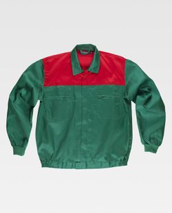 Kombinierte Passe Jacke, Nylon Reißverschlüsse und zwei Brusttaschen Grün Rot