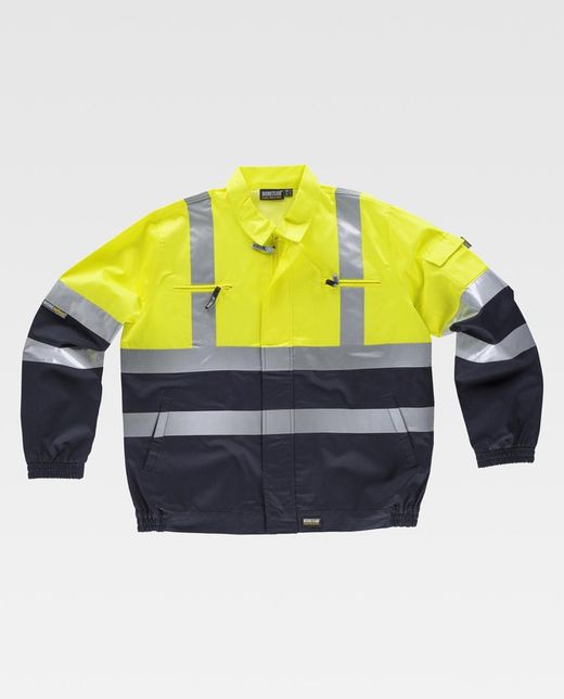 Warnkombinationsjacke mit reflektierenden Bändern EN471 Navy Yellow AV