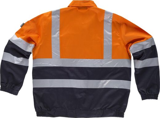 Warnkombinationsjacke mit reflektierenden Bändern EN471 Navy Orange AV