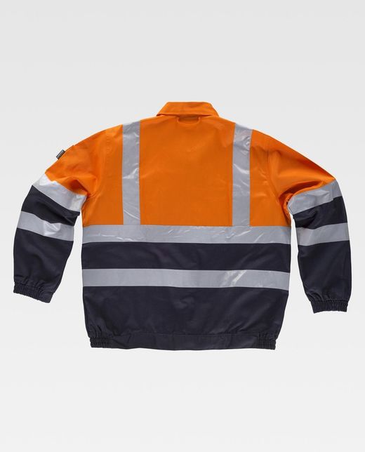 Warnkombinationsjacke mit reflektierenden Bändern EN471 Navy Orange AV