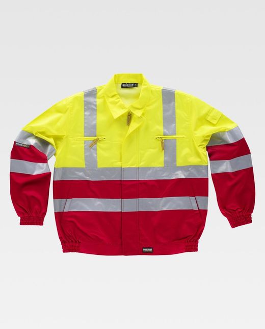 Cazadora combinada alta visibilidad  Rojo / Amarillo