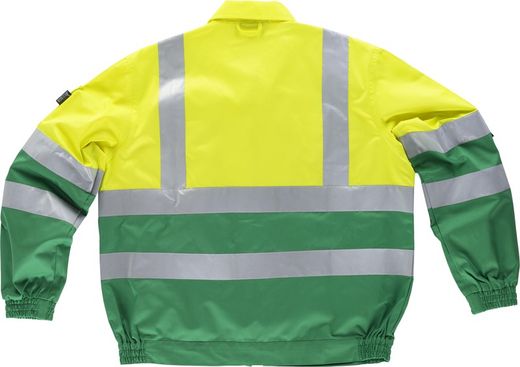 Warnkombinationsjacke mit reflektierenden Bändern EN471 Grün Gelb AV
