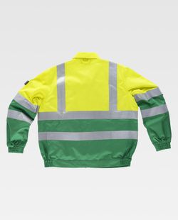 Warnkombinationsjacke mit reflektierenden Bändern EN471 Grün Gelb AV