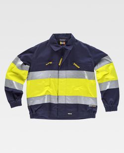 Kombinierte Jacke mit Reißverschluss, 2 Bänder AV Navy Yellow AV
