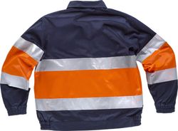 Cazadora combinada con cierre de cremallera Marino / Naranja