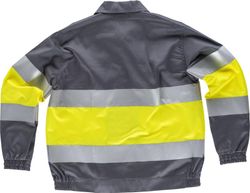 Jacke mit 2 gut sichtbaren und reflektierenden Bändern EN471 Grau Gelb AV