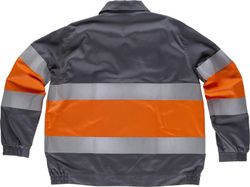 Jacke mit 2 gut sichtbaren und reflektierenden Bändern EN471 Grey Orange AV