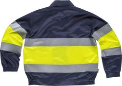 Jacke mit 2 gut sichtbaren und reflektierenden Bändern EN471 Navy Yellow AV
