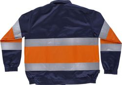 Cazadora con 2 cintas de Alta Visibilidad Marino Naranja