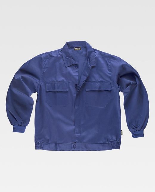 Jacke mit Knopfverschluss, elastischer Taille und zwei Brusttaschen von Azulina