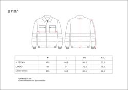 Jacke mit Reißverschluss, 2 Brusttaschen und reflektierenden Bändern Grau