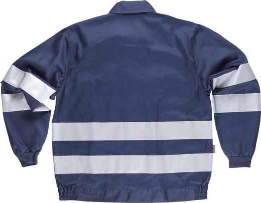 Jacke mit Reißverschluss, 2 Brusttaschen und reflektierenden Bändern Navy