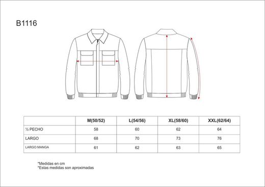 Jacke mit Reißverschluss und zwei Brusttaschen Azulina