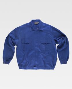 Jacke mit verstecktem Metallreißverschluss und zwei Brusttaschen mit Klappen aus 100% Baumwolle Azulina