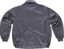 Jacke mit verstecktem Metallreißverschluss und zwei Brusttaschen mit Klappen aus 100% Baumwollgrau