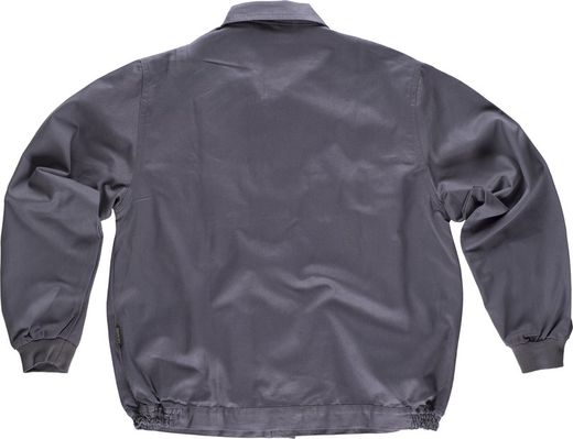 Jacke mit verstecktem Metallreißverschluss und zwei Brusttaschen mit Klappen aus 100% Baumwollgrau